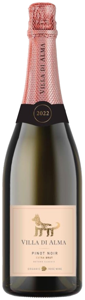 Вино игристое розовое экстра брют органическое Villa Di Alma Пино Нуар