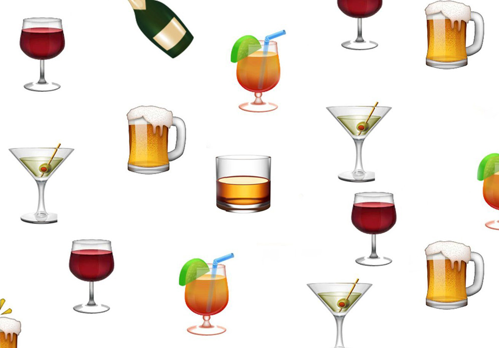 Идеограмма белого вина. Ждем