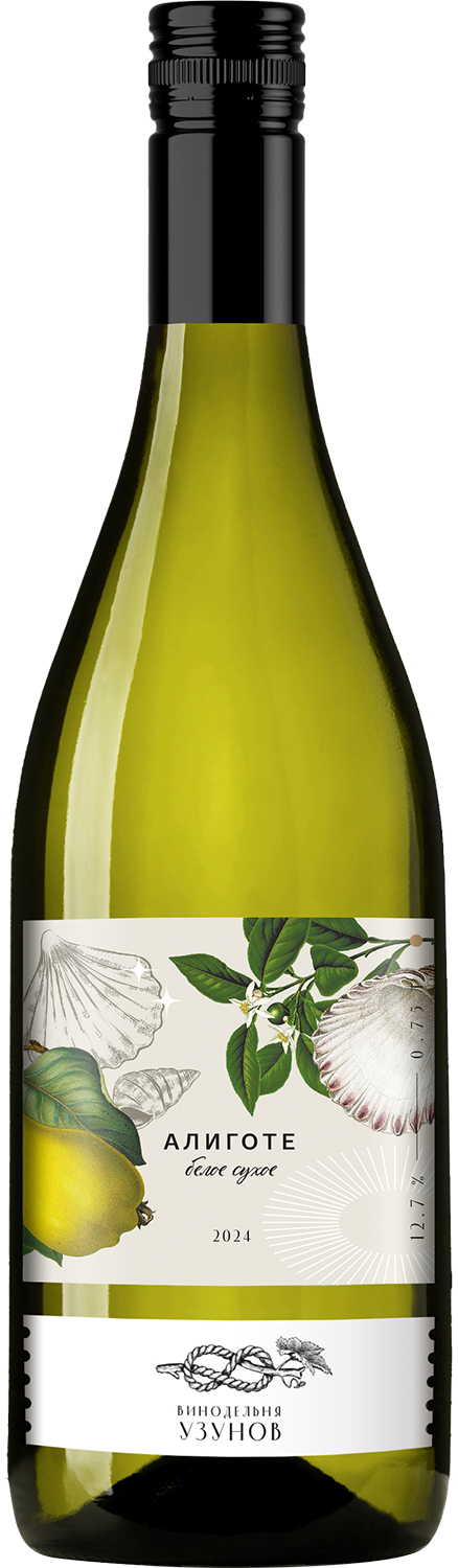 Вино белое сухое Узунов Алиготе 2024 Вино белое сухое Узунов Алиготе 2024