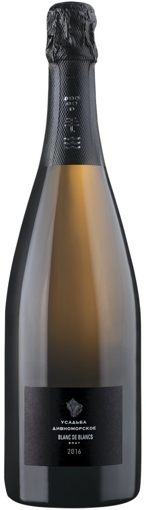 Вино игристое белое выдержанное экстра брют Дивноморское Блан де Блан